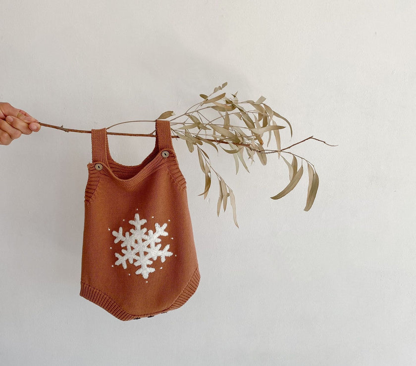 Knitted Bodysuit Wraps Fart Triangle Romper