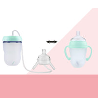 Milk-like Weaning Separated Long Straw Baby Bottle
