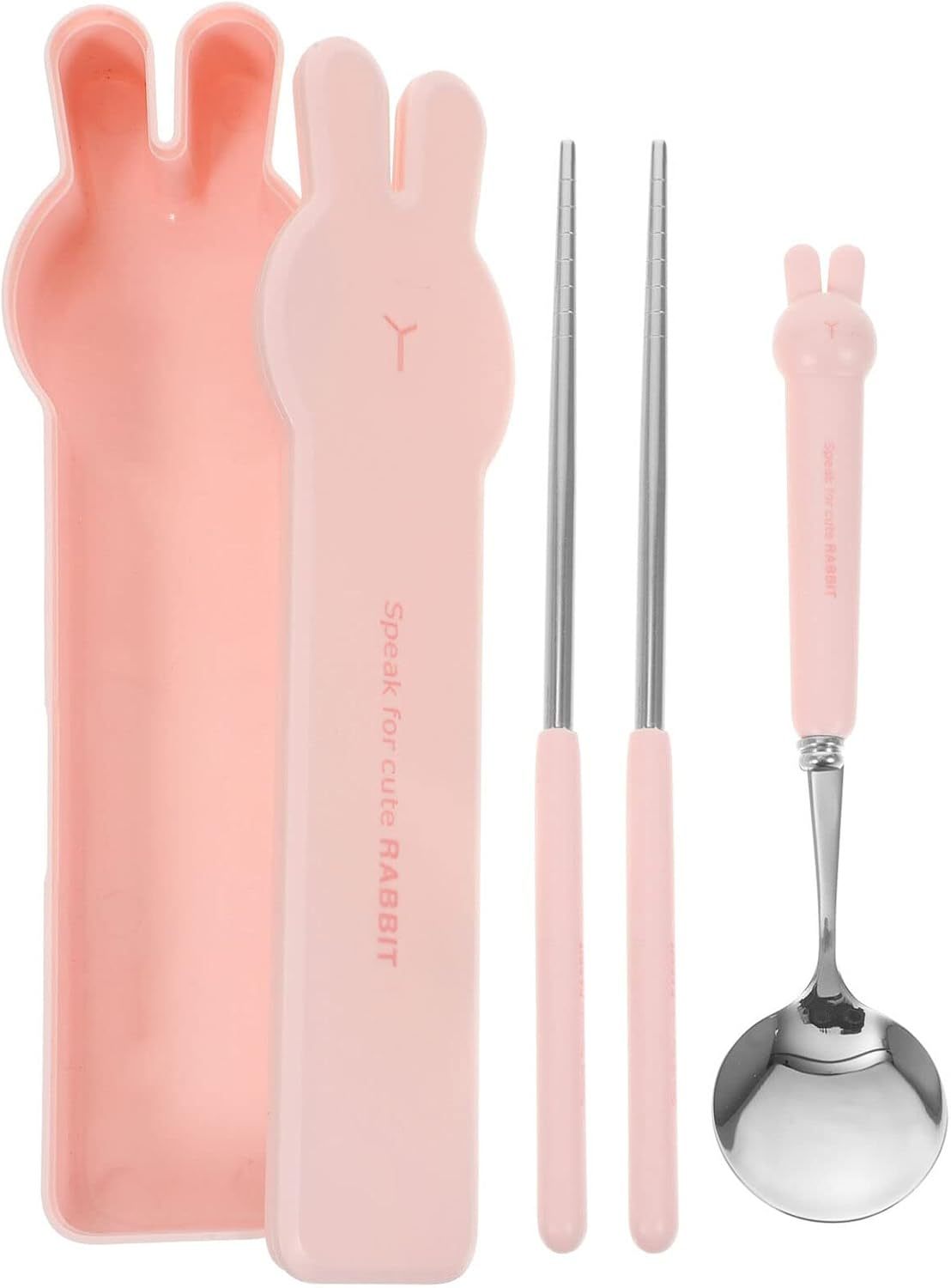 "Reusable camping silverware set with case – eco-friendly portable cutlery"

