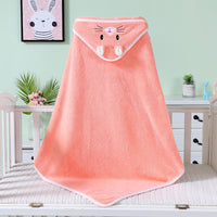 "Coral Fleece Baby Bath Towel Bathrobe with hood for newborns and toddlers"

