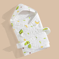 Cotton Gauze Blanket Hooded Keep Warm