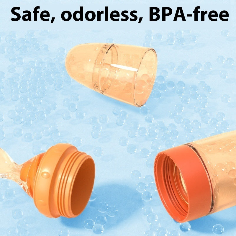 Silica Gel Sucker Rice Paste Bottle Nano Silver Baby