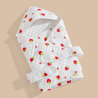 Cotton Gauze Blanket Hooded Keep Warm