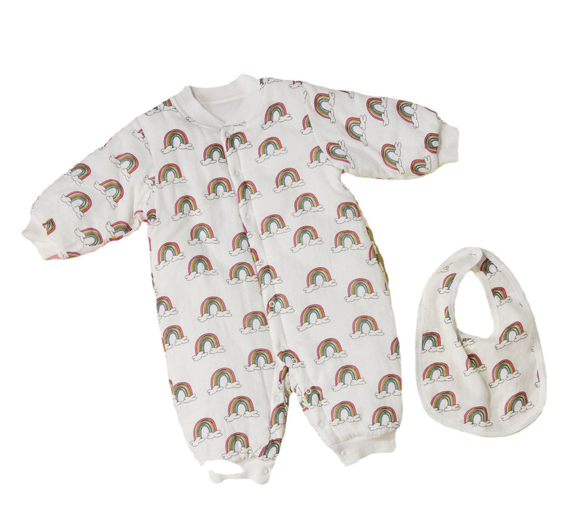 Cotton Yarn Cotton Baby Split Leg Onesies To Keep Warm