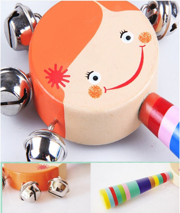 Wooden Baby Rattles, Bed Bells, Early Education Bell Toys