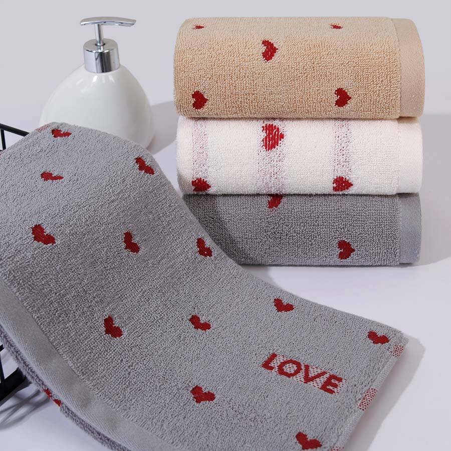 Pure Cotton Couple Embroidery Household Towels