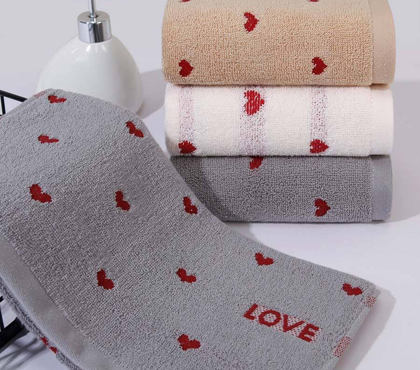 Pure Cotton Couple Embroidery Household Towels