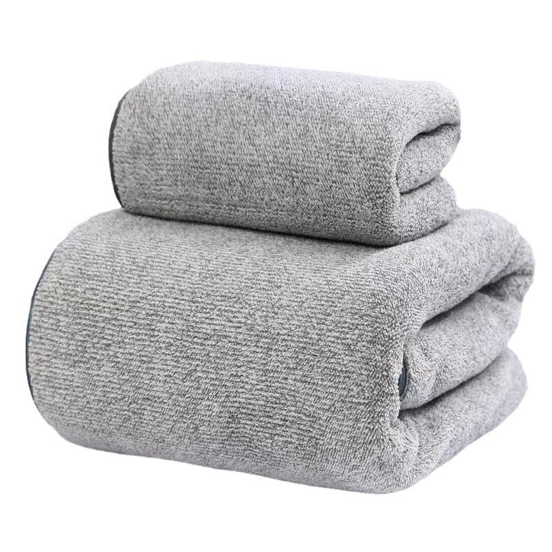 Thick Bamboo Charcoal Fiber Coral Fleece Towels Suit