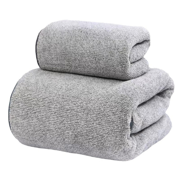 Thick Bamboo Charcoal Fiber Coral Fleece Towels Suit