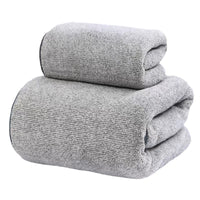 Thick Bamboo Charcoal Fiber Coral Fleece Towels Suit