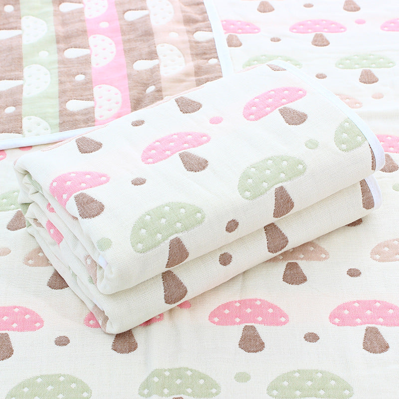 "Six-layer gauze baby towel quilt for toddlers in soft cotton fabric"

