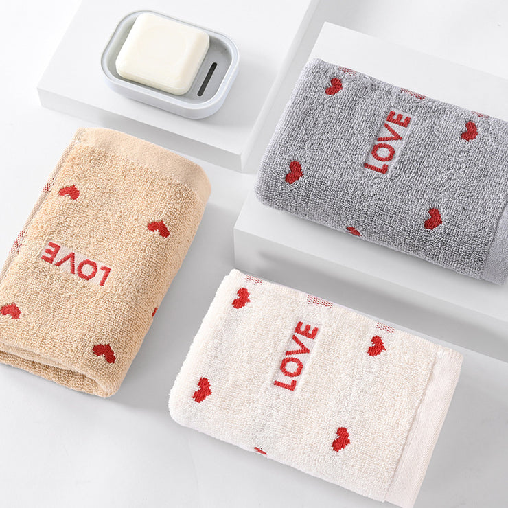 Pure Cotton Couple Embroidery Household Towels