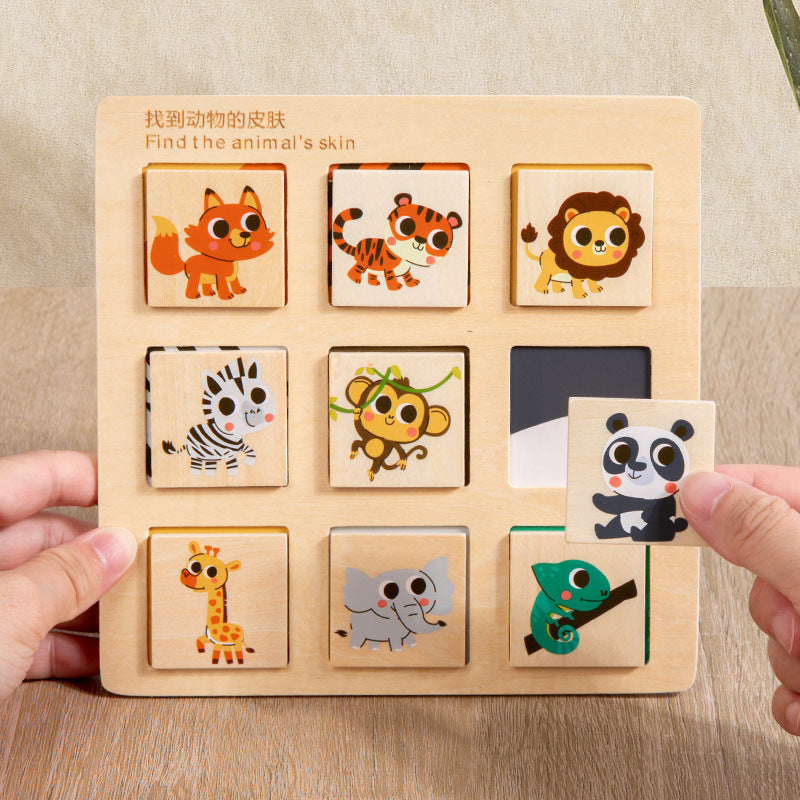 Wooden Montessori Teaching Aids Logical Thinking Puzzle Educational Toys