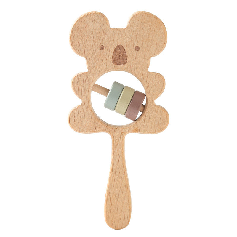 Baby Hand Grasp Rattles DIY Soothing Wooden Toys Asure