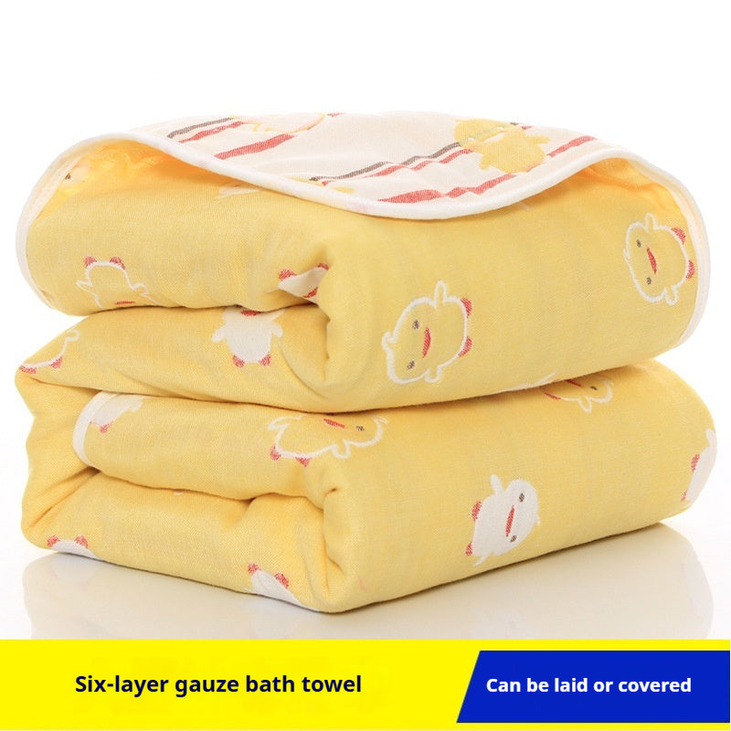 "Six-layer gauze baby towel quilt for toddlers in soft cotton fabric"

