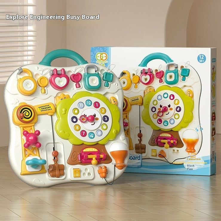Puzzle Busy Board Infant Unlocking Toys Montessori Early Education
