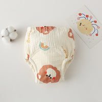 Gauze Cotton Baby's Ring Urine Training Training Pants Gauze Diaper Pants Waterproof Diaper Pure Cotton Diaper Pants