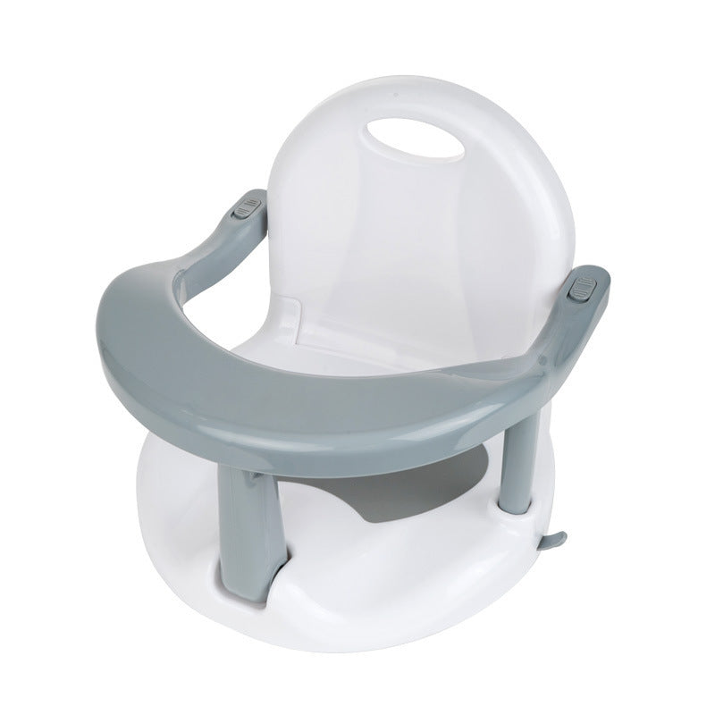 "Eco-friendly anti-dumping baby bath stool with non-slip base"

