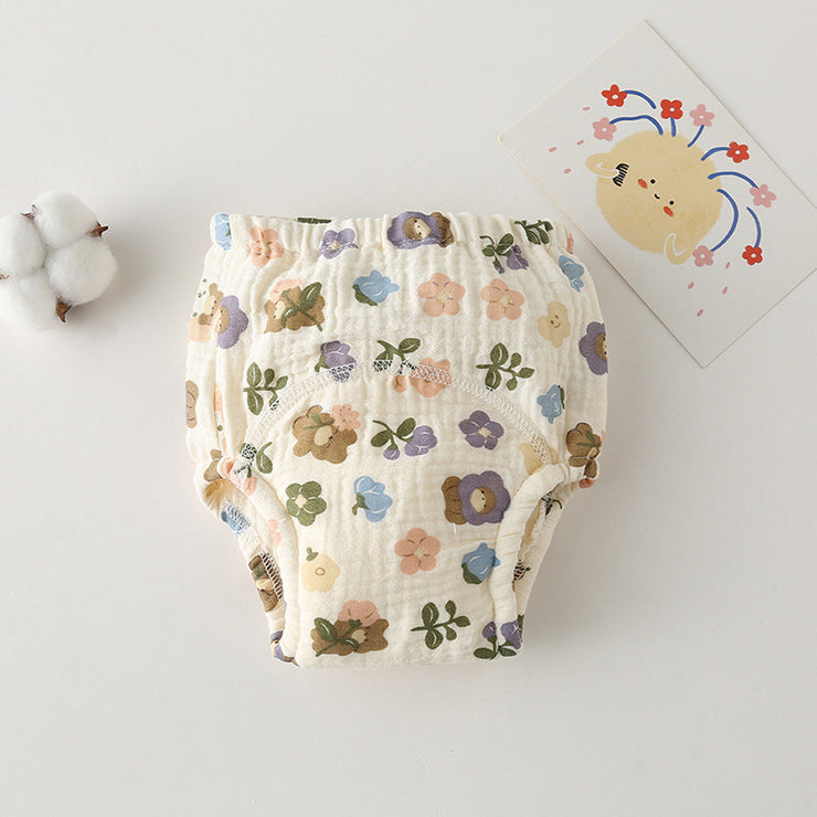 Gauze Cotton Baby's Ring Urine Training Training Pants Gauze Diaper Pants Waterproof Diaper Pure Cotton Diaper Pants
