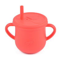 Children's Silicone Straw Drinking Cups Leakproof Baby Learning Drinking Cups Baby Training Straws Cups