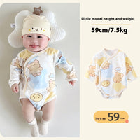 Baby Rompers Spring And Autumn Boneless Class A Pure Cotton Rompers