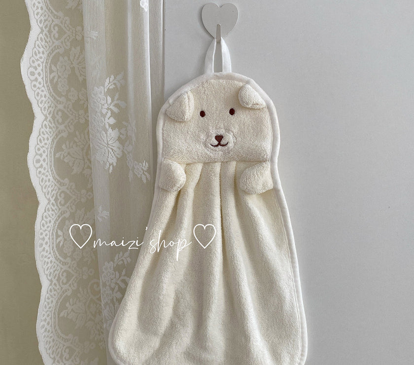 Towels Can Hang Coral Fleece Absorbent Towels To Wipe Face Bathroom Children