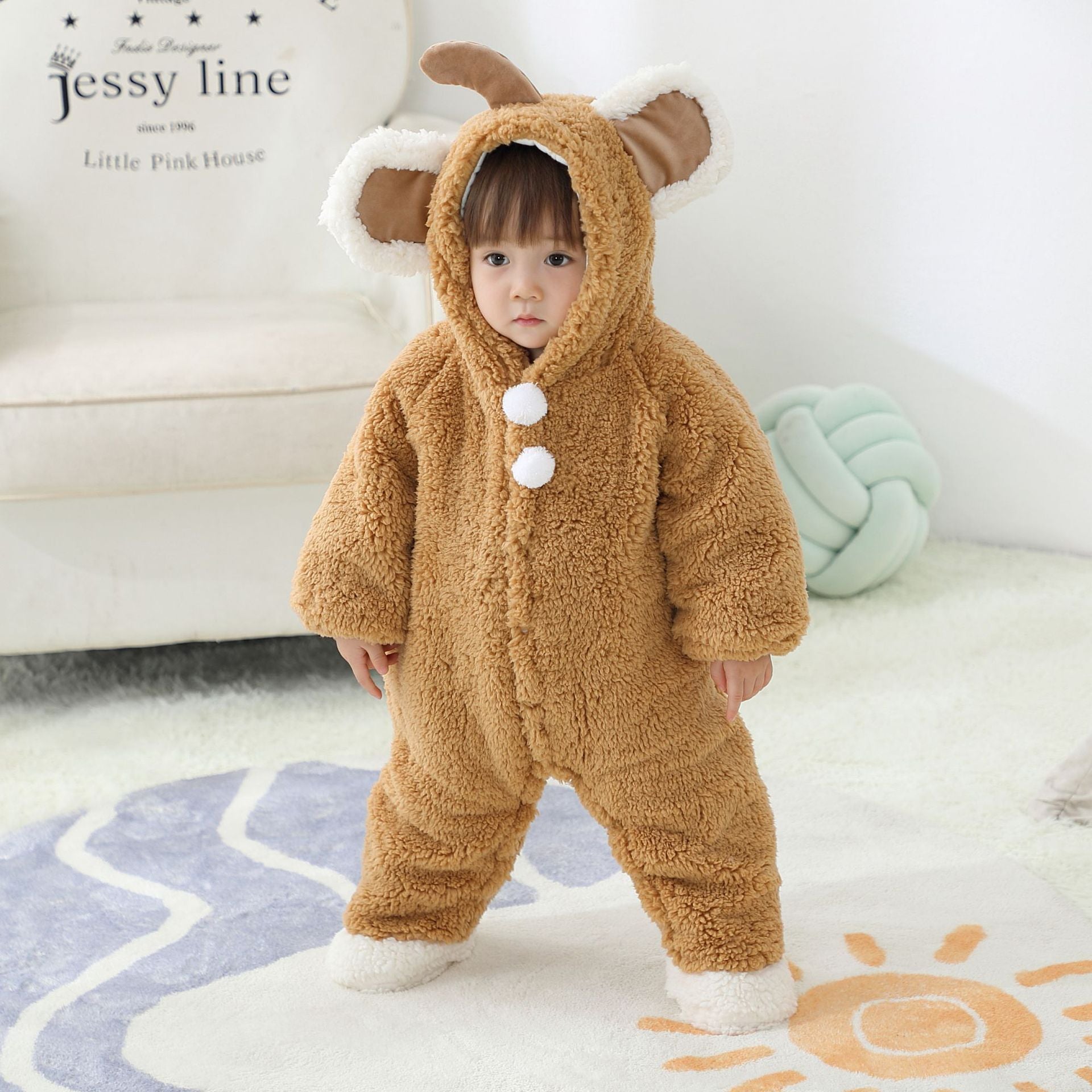 Simple And Cute Thick Warm Baby Onesies