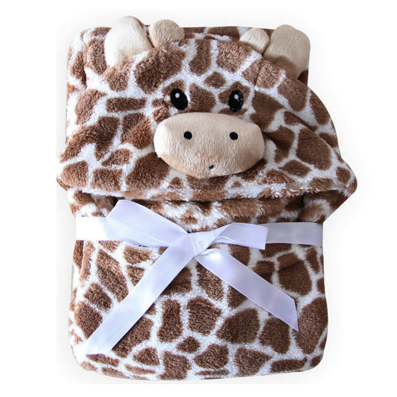 "Soft baby hooded bath towel and children's blanket in cotton fabric"

