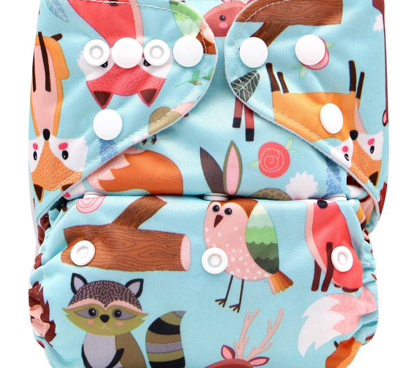 Cute Cartoon Printed Baby Cloth Diapers