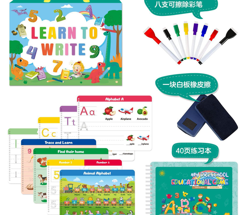Handwriting Practice Book Montessori Early Education Toys Exercise Book