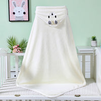 "Coral Fleece Baby Bath Towel Bathrobe with hood for newborns and toddlers"

