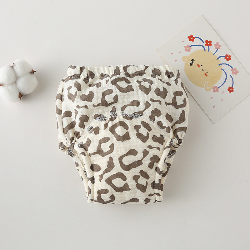 Gauze Cotton Baby's Ring Urine Training Training Pants Gauze Diaper Pants Waterproof Diaper Pure Cotton Diaper Pants