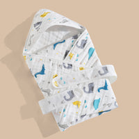 Cotton Gauze Blanket Hooded Keep Warm