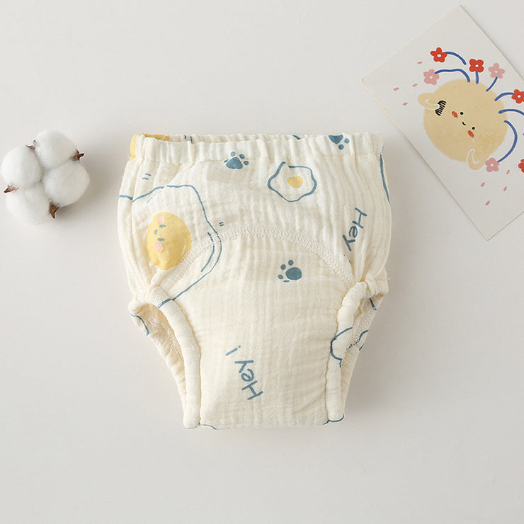 Gauze Cotton Baby's Ring Urine Training Training Pants Gauze Diaper Pants Waterproof Diaper Pure Cotton Diaper Pants