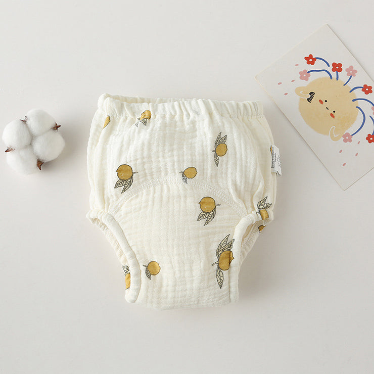 Gauze Cotton Baby's Ring Urine Training Training Pants Gauze Diaper Pants Waterproof Diaper Pure Cotton Diaper Pants