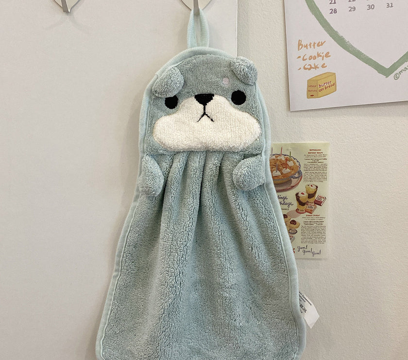 Towels Can Hang Coral Fleece Absorbent Towels To Wipe Face Bathroom Children