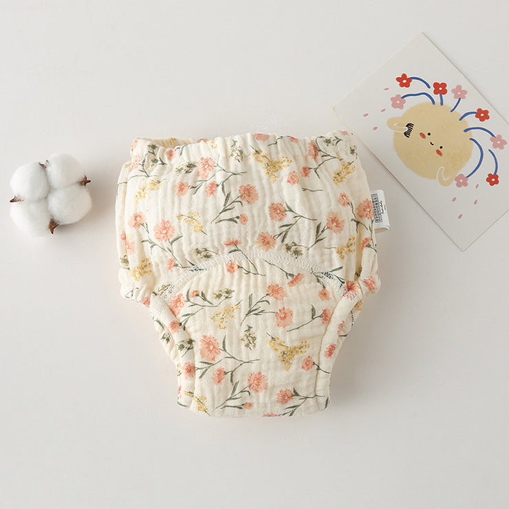 Gauze Cotton Baby's Ring Urine Training Training Pants Gauze Diaper Pants Waterproof Diaper Pure Cotton Diaper Pants
