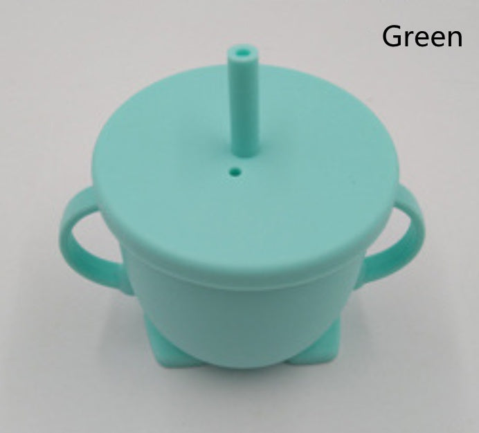 Silicone Children's Sippy Cup, Baby Learn To Drink Cup, Baby Snack Cup