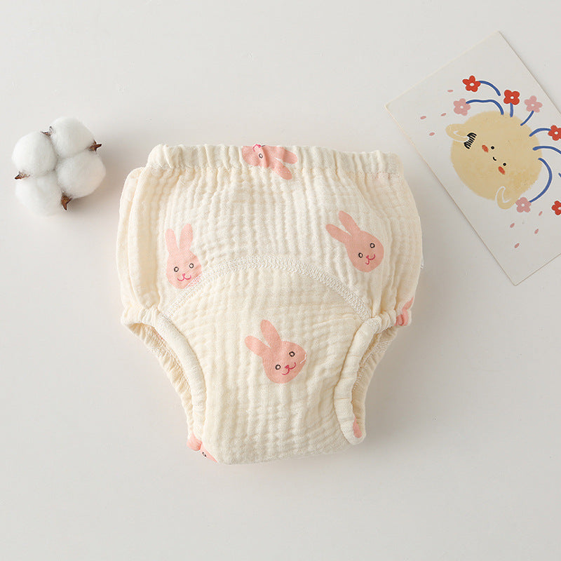 Gauze Cotton Baby's Ring Urine Training Training Pants Gauze Diaper Pants Waterproof Diaper Pure Cotton Diaper Pants