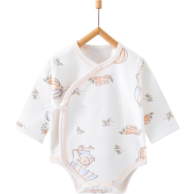 Baby Rompers Spring And Autumn Boneless Class A Pure Cotton Rompers
