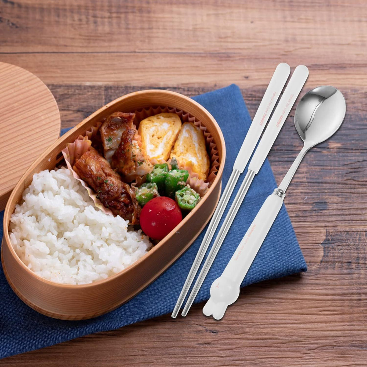 "Reusable camping silverware set with case – eco-friendly portable cutlery"

