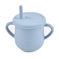 Children's Silicone Straw Drinking Cups Leakproof Baby Learning Drinking Cups Baby Training Straws Cups