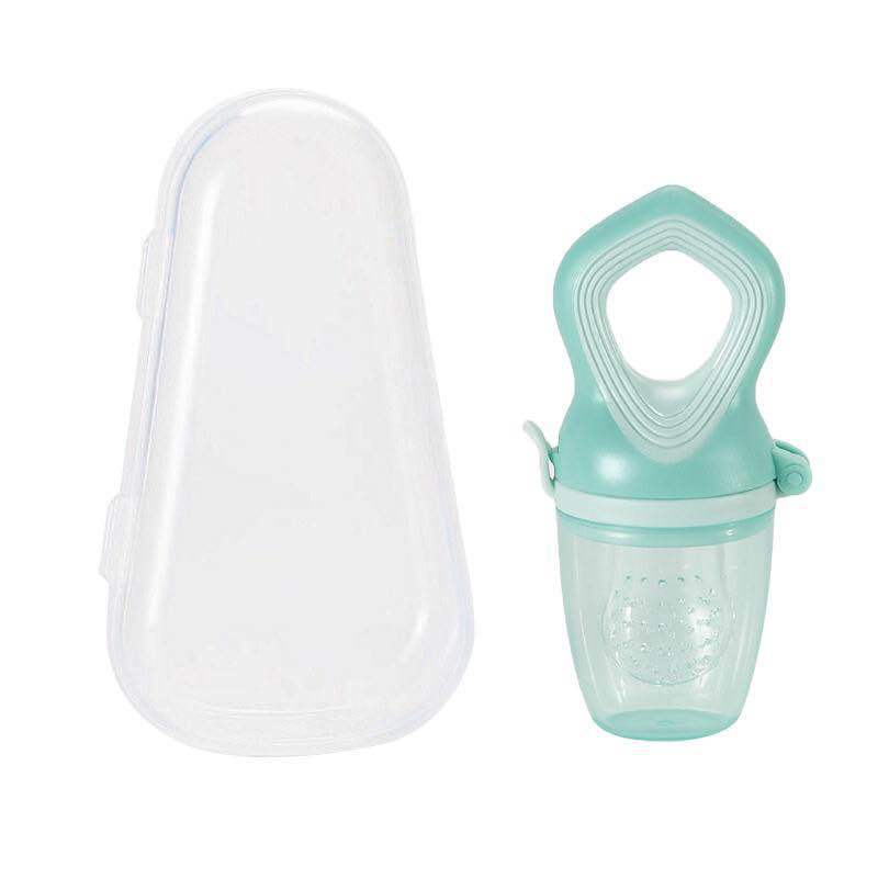 Baby food supplement feeder for newborns with soft silicone for feeding fruits and vegetables safely.
