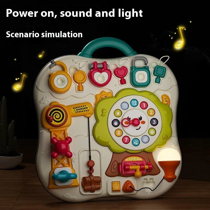 Puzzle Busy Board Infant Unlocking Toys Montessori Early Education