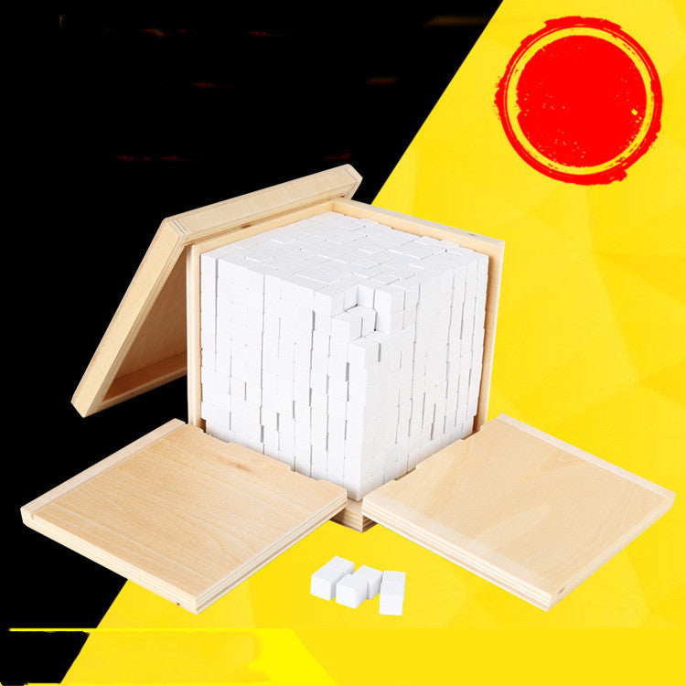 1000 Small Wooden Squares Montessori Children's Early Education Toys
