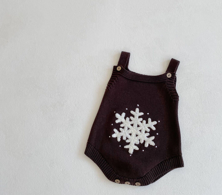 Knitted Bodysuit Wraps Fart Triangle Romper