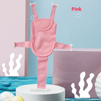 "Soft baby bath net bag rack with mesh design for newborn safety"

