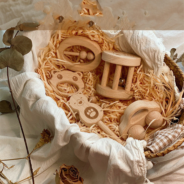 Baby Soothing Bear Hand Rattles Teething And Chewing